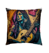 Music Is My Weapon Outdoor Pillow - Beyond T-shirts